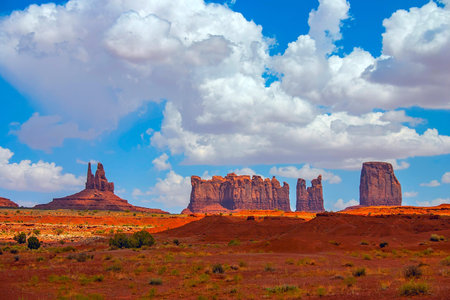 Clouds over Monument Valley の写真素材