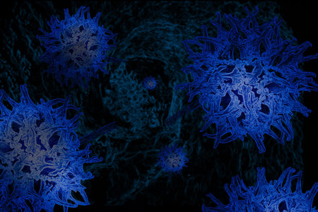Viral infection or life origin concept.