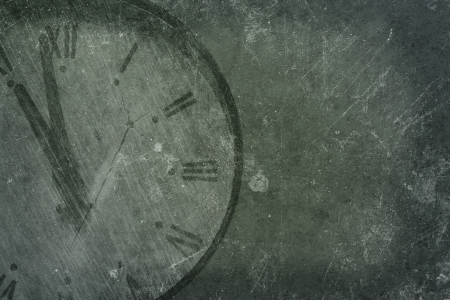 Grunge background with old clockの写真素材
