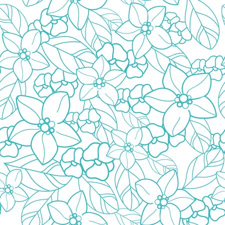 Vector orange blossom seamless pattern. Perfect for fabric, scrapbooking, wallpaper projects.のイラスト素材
