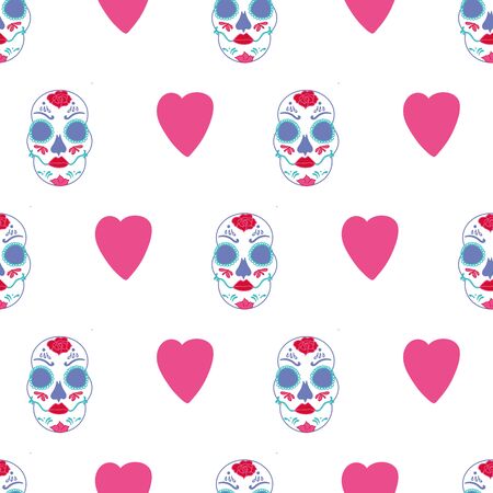 Vector glamorous Halloween seamless pattern. Perfect for fabric, scrapbooking, wallpaper projects.のイラスト素材