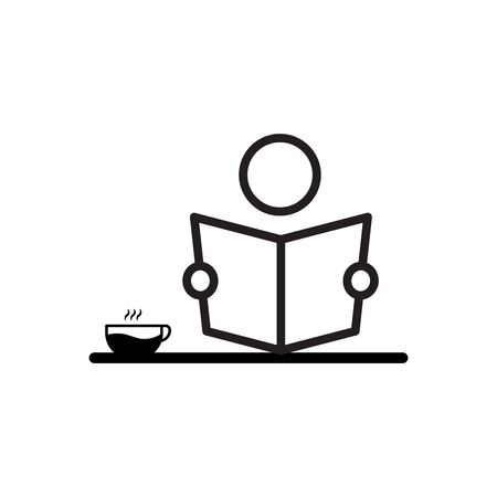 Morning newspaper and Coffee icon. Design template vectorのイラスト素材