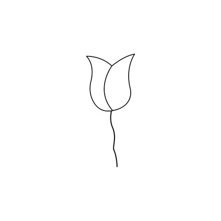 Rose line icon. Design template vectorのイラスト素材