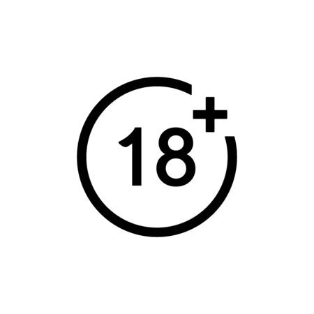 18 age limit symbol. Design template vectorのイラスト素材