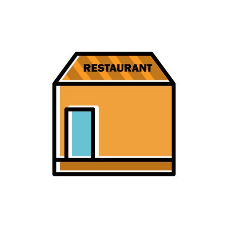 Restaurant flat icon. Design template vectorのイラスト素材