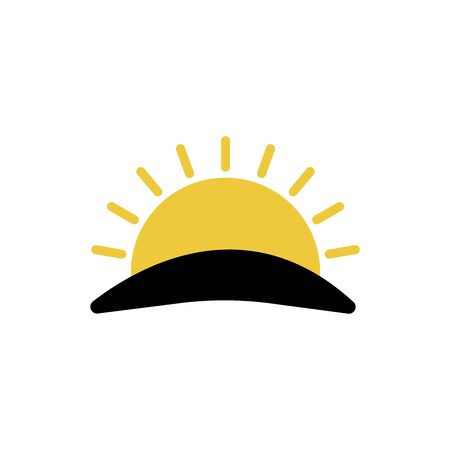 sunset and sunrise icon. design template vectorのイラスト素材