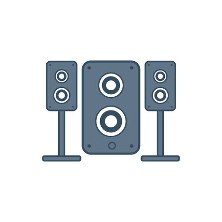 stereo speaker icon. vector sound system speakers. music icon. design template vectorのイラスト素材