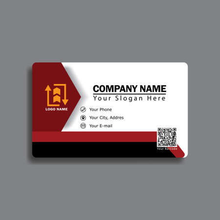 Elegant business card, size 3,254 inch x 2,165 inch. Design template vectorのイラスト素材