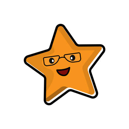 Character cartoon star. Design template vectorのイラスト素材