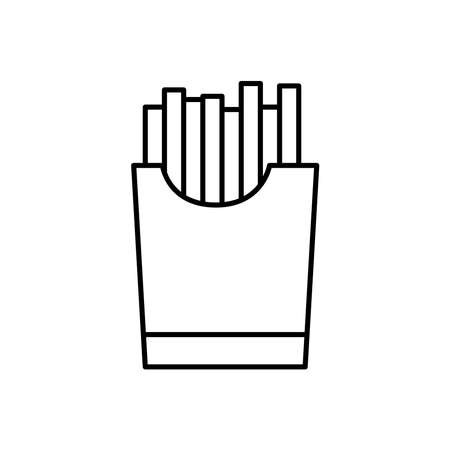 potato snacks line icon. Design template vectorのイラスト素材