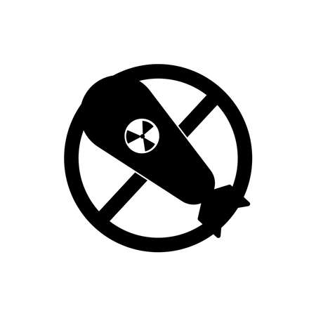 Stop nuclear test icon. Design template vectorのイラスト素材