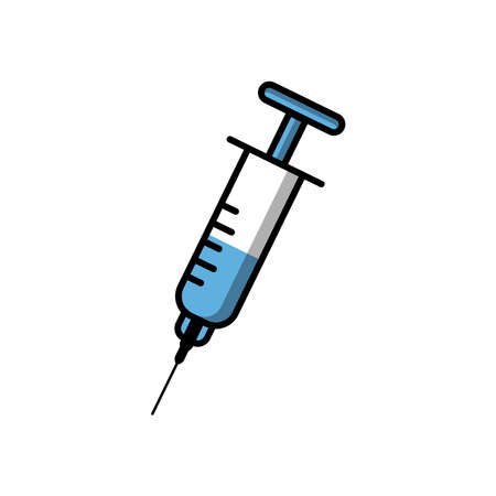 Syringe flat icon. Design template vectorのイラスト素材