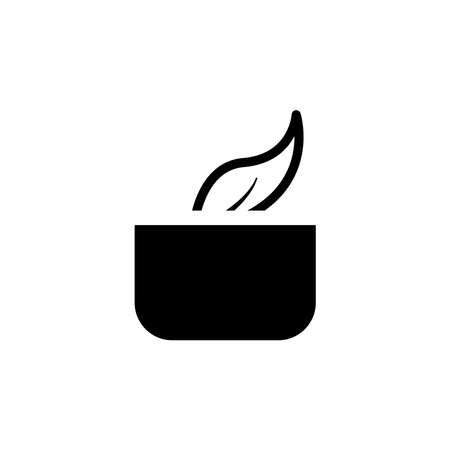 Leaf and bowl icon. vegetarian icon. Design template vectorのイラスト素材