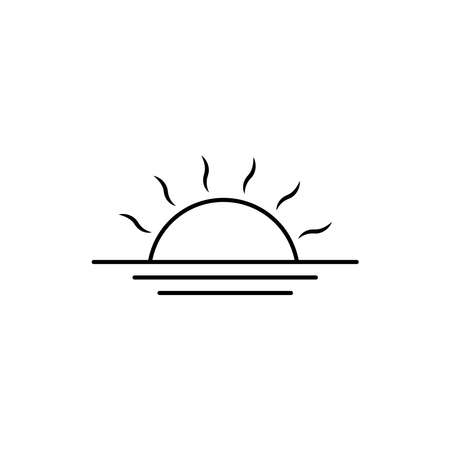 Sunrise and sunset line icon. icon for holiday. Design template vectorのイラスト素材