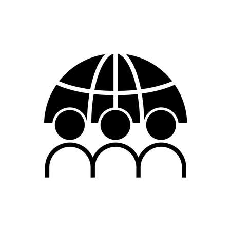 Business team icon. Global business network work icon. Design template vectorのイラスト素材