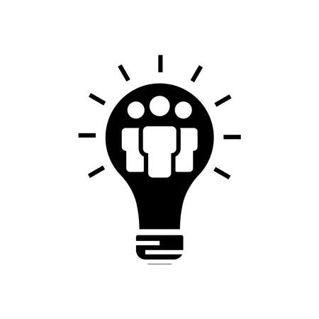 Business team icon. Business network building ideas icon. Design template vectorのイラスト素材