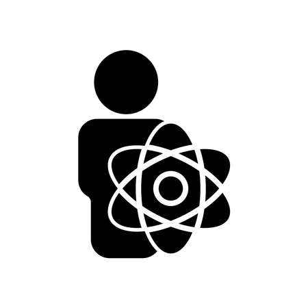 Scientist symbol. People and atom icon. Design template vectorのイラスト素材