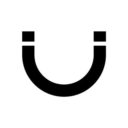 Magnets glyph icon vector on whiteのイラスト素材