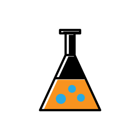 chemical flat icon. education symbol. simple design editable. design vector illustrationのイラスト素材