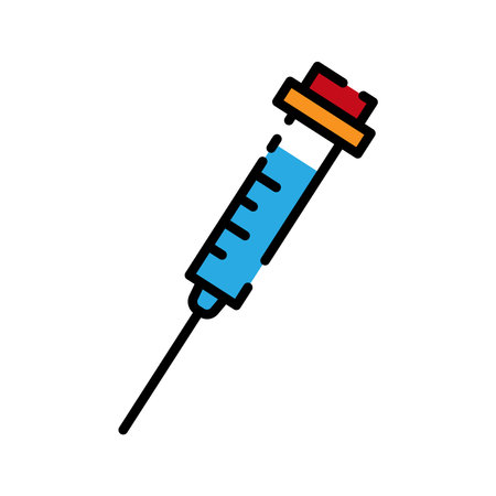 Syringe colored icon. simple design editable. design vector illustrationのイラスト素材