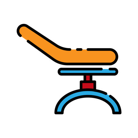 Examination bed colored icon. simple design editable. design vector illustrationのイラスト素材