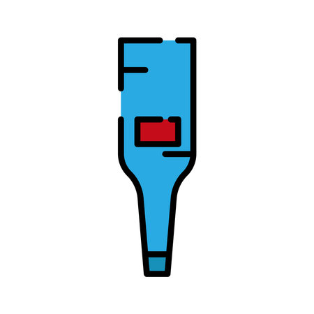 thermometer digital colored icon. simple design editable. design vector illustrationのイラスト素材