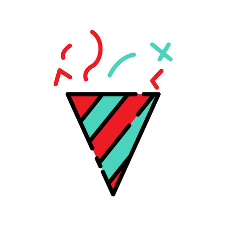 New year trumpet lineal color icon. simple design editable. design vector illustrationのイラスト素材