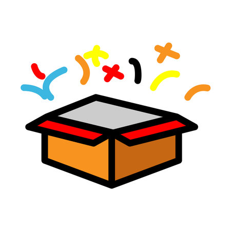 Open gift box lineal color icon. surprise icon. simple design editable. Design template vectorのイラスト素材