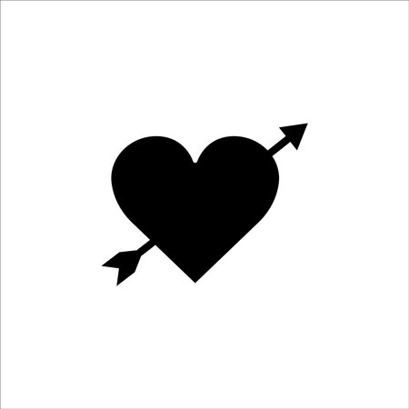 Heart icon with heart arrow. simple design editable. Design template vectorのイラスト素材