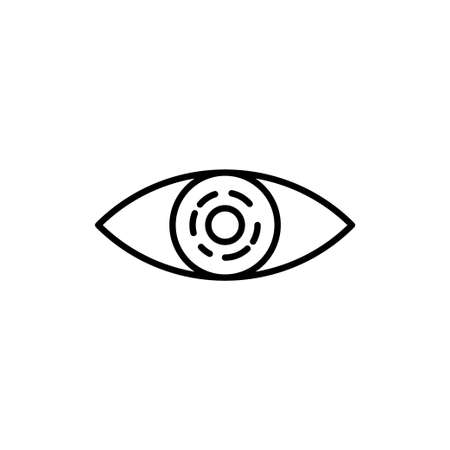 Eye virtual reality line icon. simple illustration mobile concept app line icon and web design. Editable stroke. Design template vectorのイラスト素材