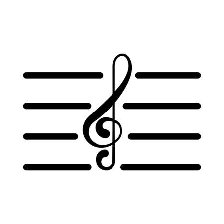 Music note icon. simple illustration. Editable stroke. Design template vectorのイラスト素材