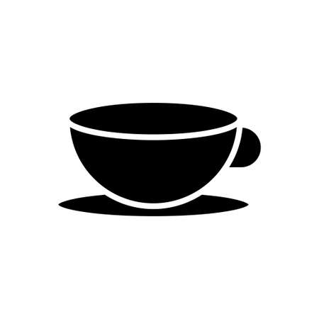 Coffee cup icon on white background. Editable stroke. Design template vectorのイラスト素材