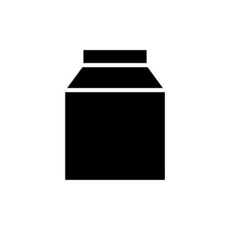 Milk box icon. Editable stroke. Design template vectorのイラスト素材