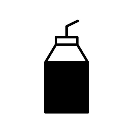 Milk box icon. Editable stroke. Design template vectorのイラスト素材