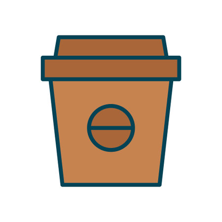 Coffee cup lineal color icon on white background. Editable stroke. Design template vectorのイラスト素材