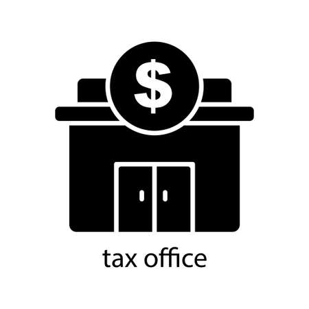 Tax office icon. Editable stroke. Design template vectorのイラスト素材