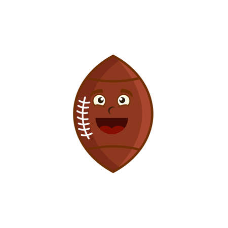Illustration cartoon character american football ball. illustration flat style. prints design, children book, children t shirt etc. design template vectorのイラスト素材
