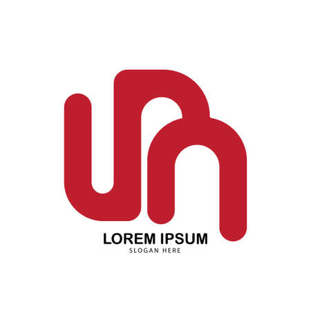 Letter u n logotype with modern concept. design template vectorのイラスト素材