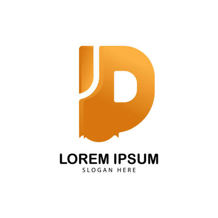 Letter D gradient logotype with modern concept. design vector Illustrationのイラスト素材