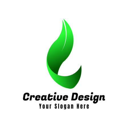 Letter L Leaf Logo Design Template Element. Design illustration vectorのイラスト素材