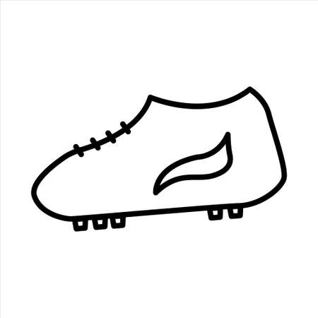 Soccer shoes line icon. Suitable for football and american football. simple design editable. Design template vectorのイラスト素材