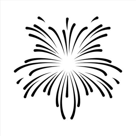 Firework line icon. Suitable for Chinese New Year or Celebration. simple design editable. Design template vectorのイラスト素材