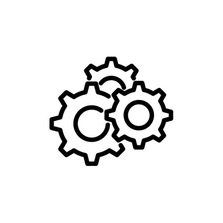 Gear icon. suitable for setting symbol. line icon style. simple design editable. Design template vectorのイラスト素材