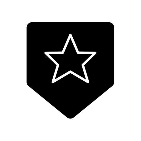 Star icon vector with pentagon. suitable for favorite symbol, superior, featured, best. solid icon style. simple design editable. Design templateのイラスト素材
