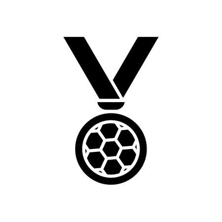 Medal icon vector. suitable for football Champion symbol, winner, sport. solid icon style. simple design editable. Design simple illustrationのイラスト素材
