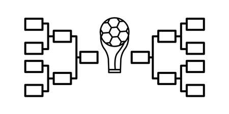 Tournament bracket icon vector. sport , soccer, football. line icon style. simple design editable. Design simple illustrationのイラスト素材