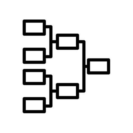 Tournament bracket icon vector. sport, soccer, football. line icon style. simple design editable. Design simple illustrationのイラスト素材