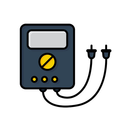 Multimeter icon vector. suitable for repair symbol. Filled line icon style. simple design editable....