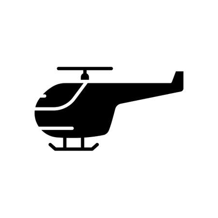 Helicopter icon vector. Transportation, Air vehicle. Solid icon style, glyph. Simple design illustration editableのイラスト素材