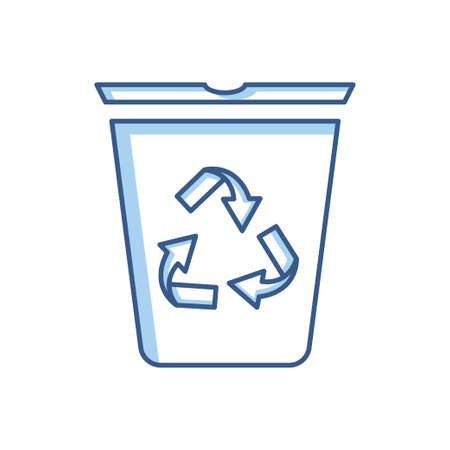 Trash can icon. suitable for cleanliness icon, clean environment. Two tone icon style. Simple design editableのイラスト素材